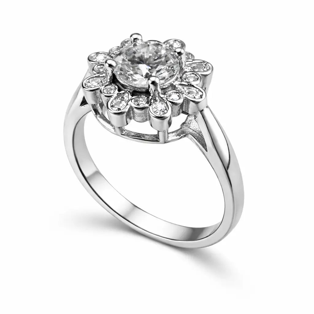 JZ57 1CT Sterling Silver S925 Moissanite Diamond 50%offamazon