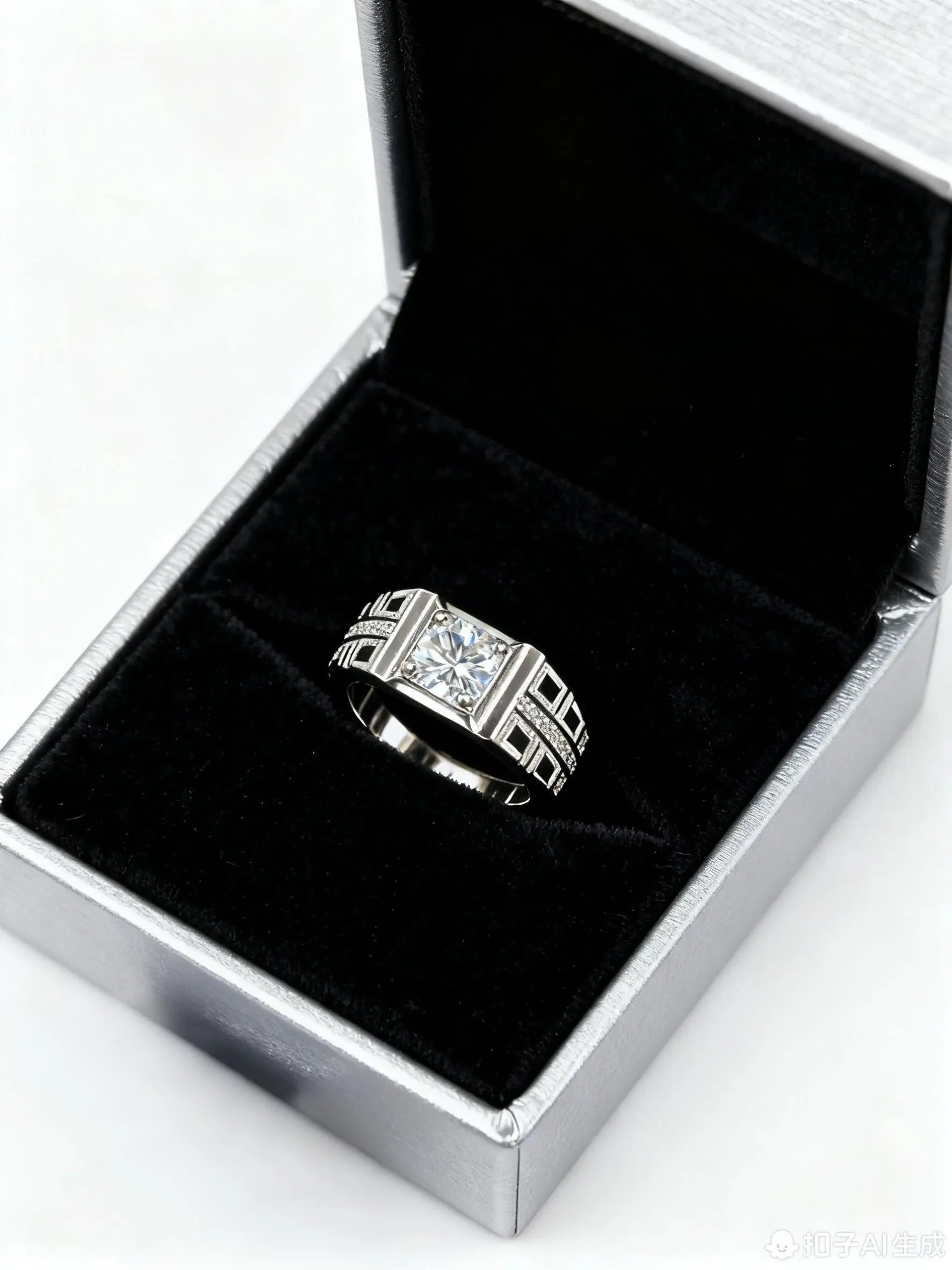 JZ46 1CT Sterling Silver S925 Moissanite Diamond 50%offamazon