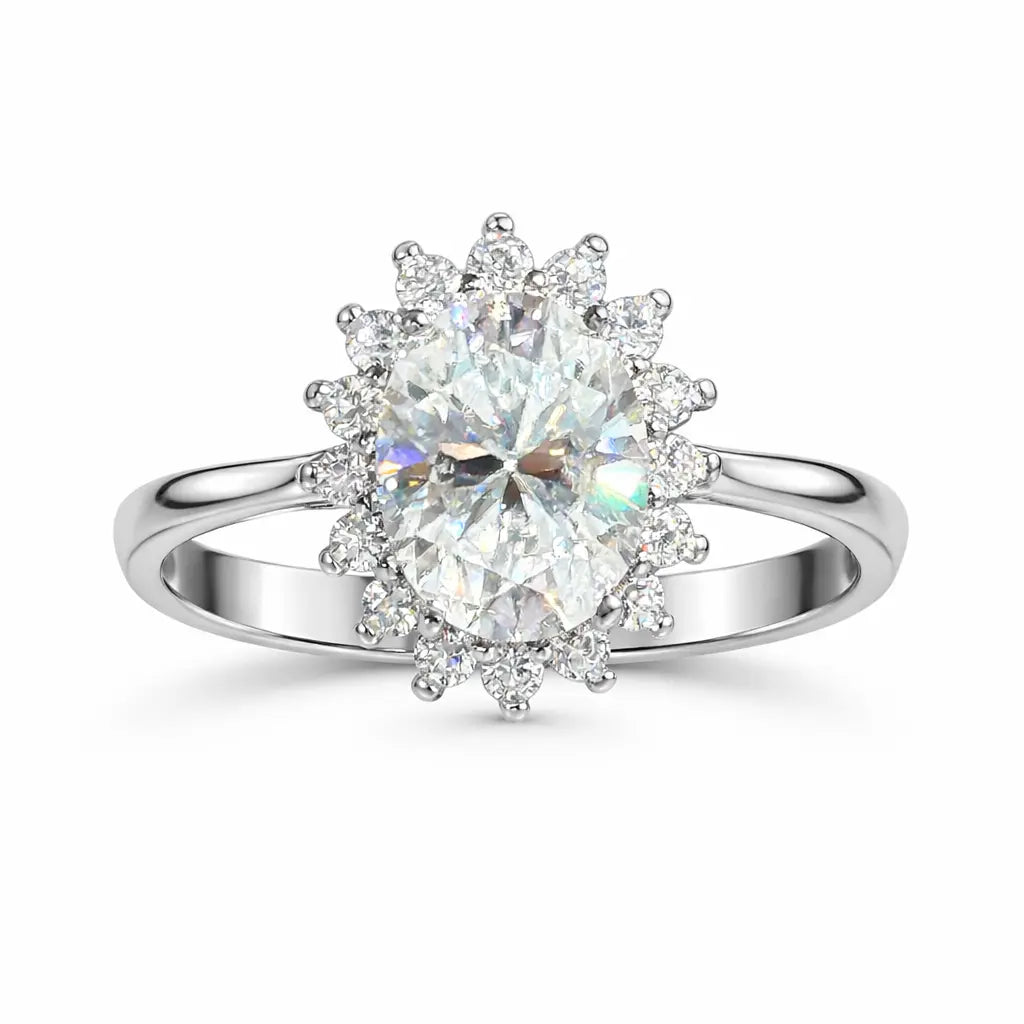 JZ55 2CT Sterling Silver S925 Moissanite Diamond 50%offamazon
