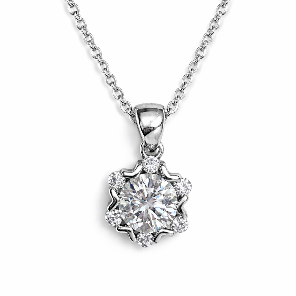 XL22 1CT Sterling Silver S925 Moissanite Diamond 50%offamazon
