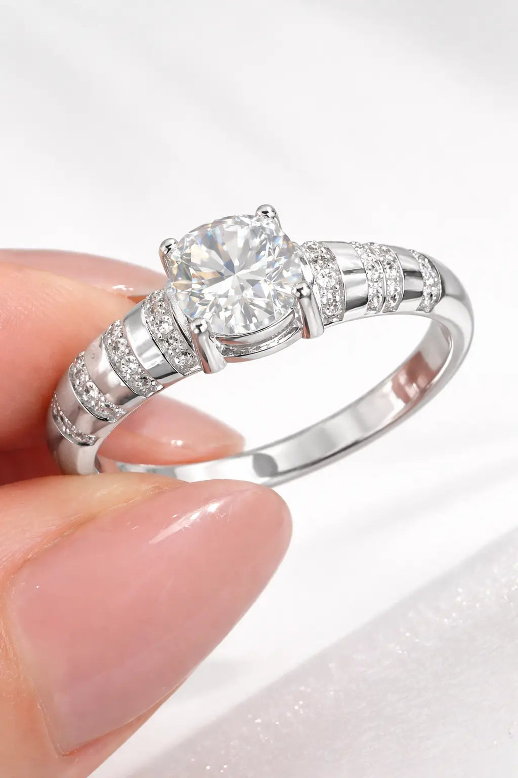 JZ26 1.5CT Sterling Silver S925 Moissanite Diamond 50%offamazon