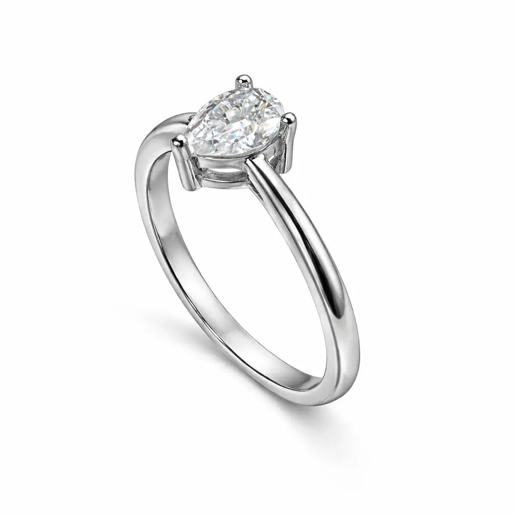 JZ32 0.8CT Sterling Silver S925 Moissanite Diamond 50%offamazon