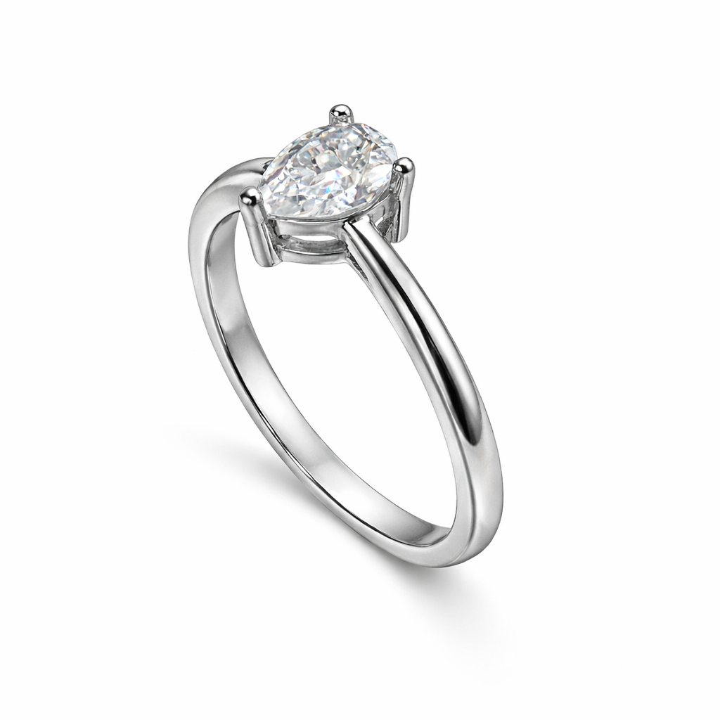 ER02 1CT Sterling Silver S925 Moissanite Diamond Earrings