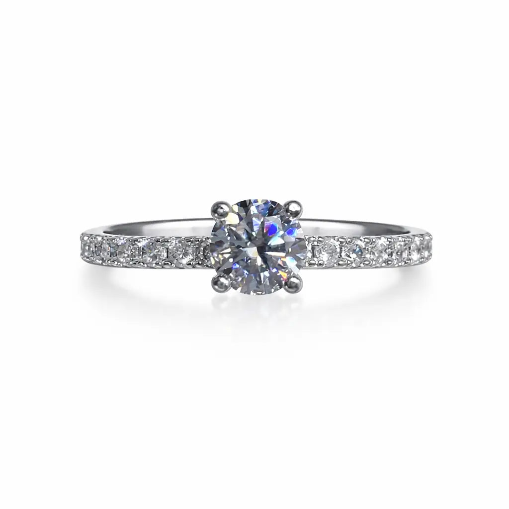 JZ16 1CT Sterling Silver S925 Moissanite Diamond 50%offamazon