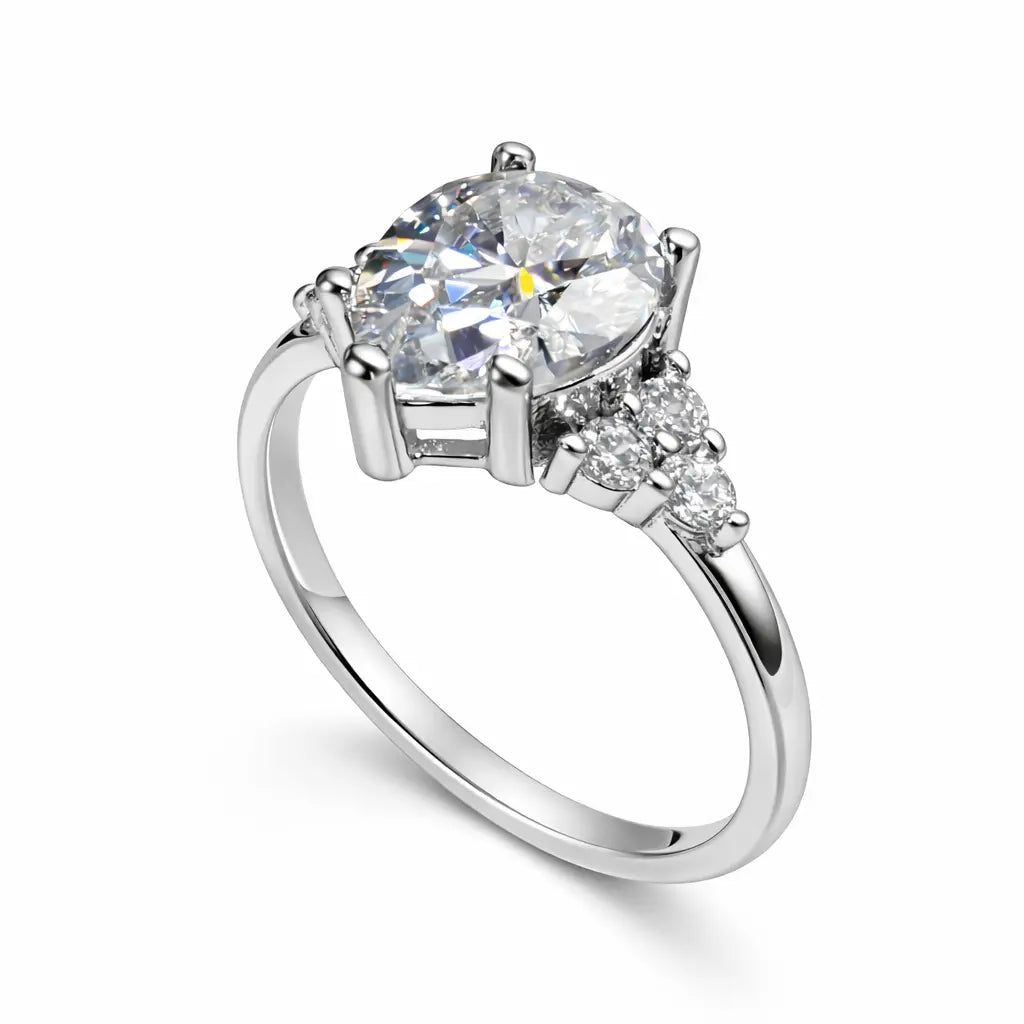 JZ14 1.5CT Sterling Silver S925 Moissanite Diamond 50%offamazon