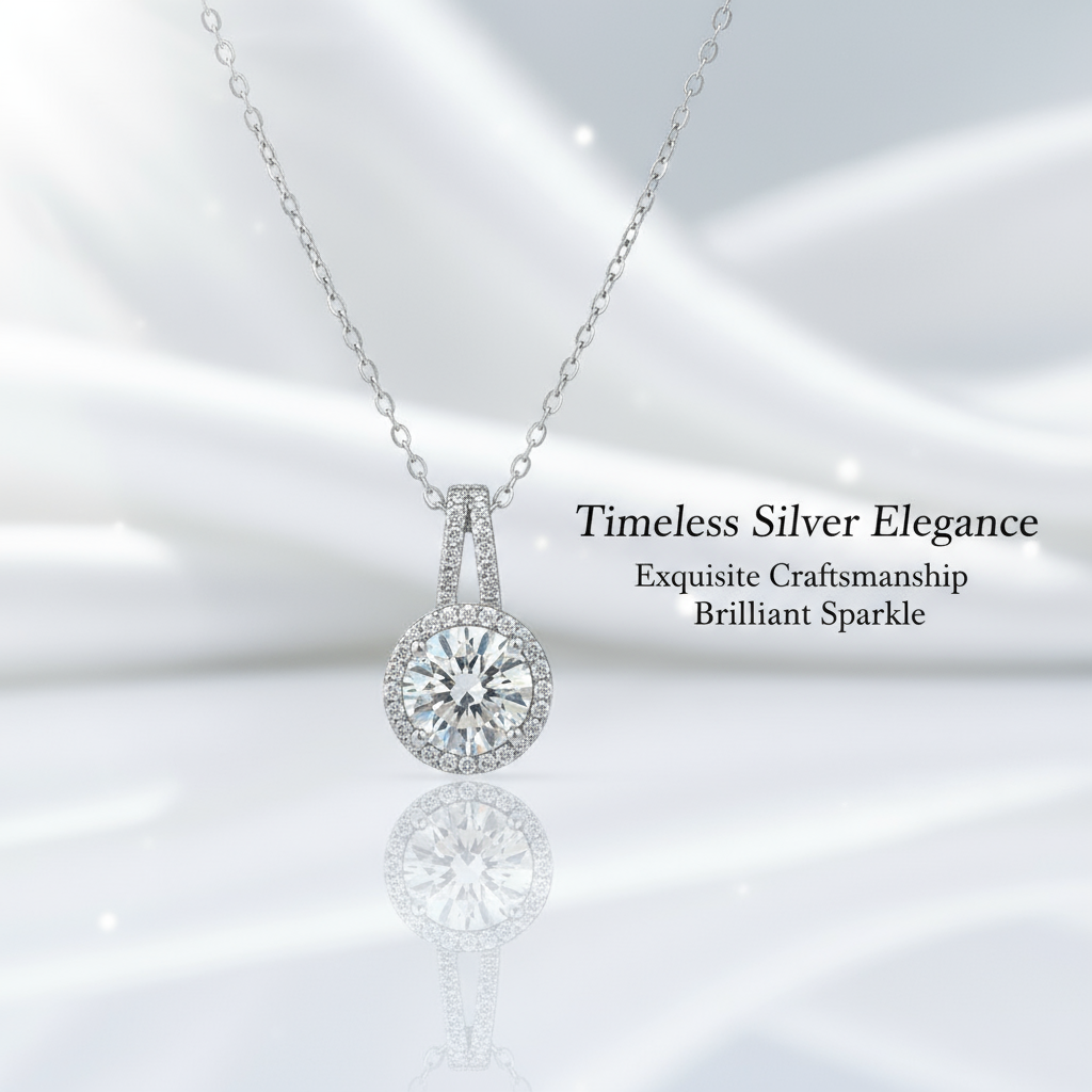 XL08 2CT Sterling Silver S925 Moissanite Diamond