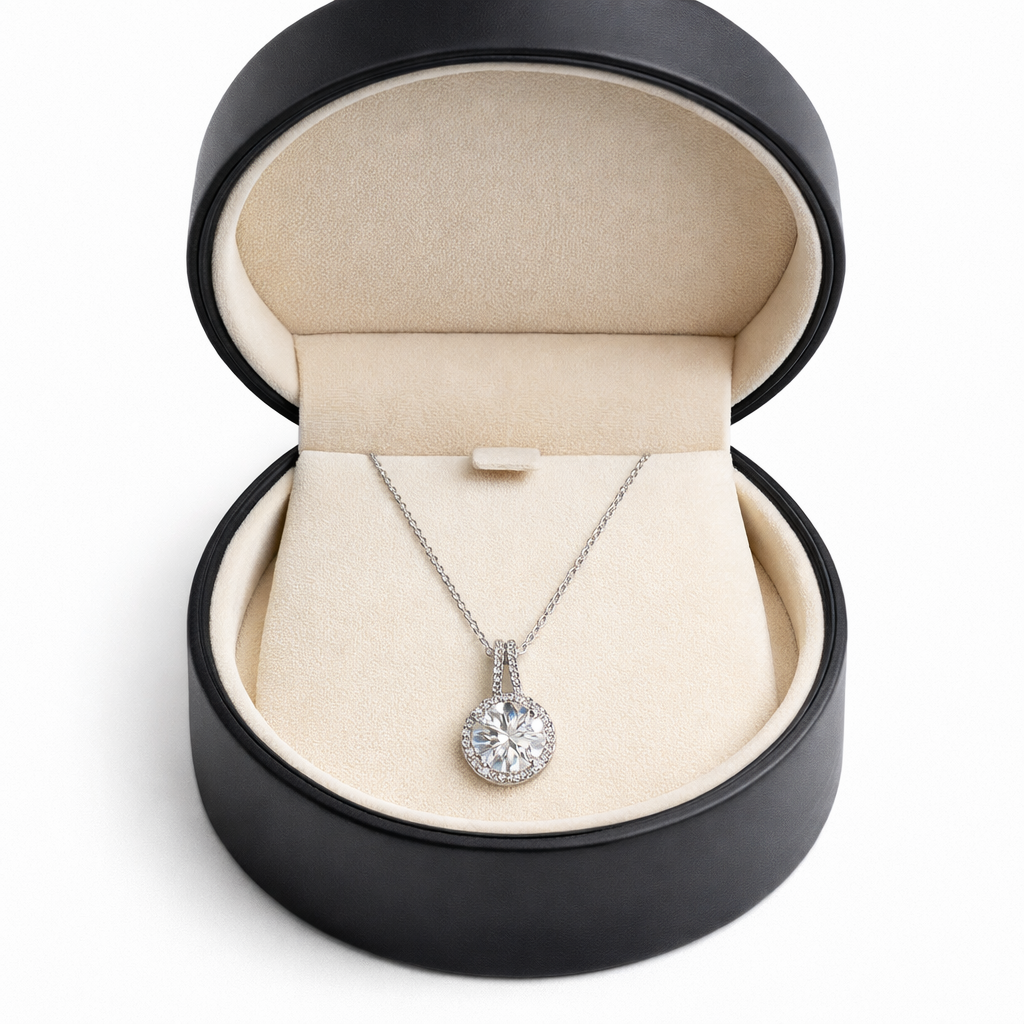 XL08 2CT Sterling Silver S925 Moissanite Diamond 50%offamazon