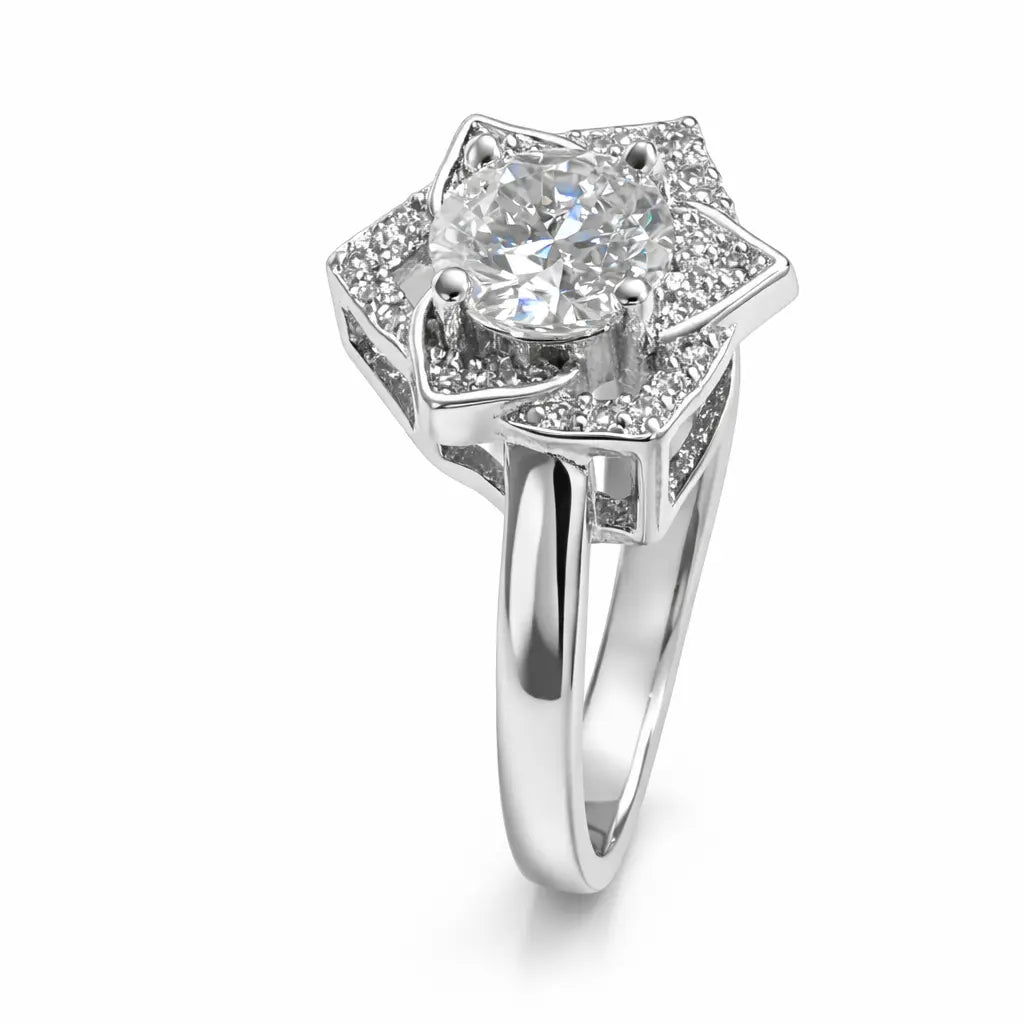 JZ28 1CT Sterling Silver S925 Moissanite Diamond 50%offamazon