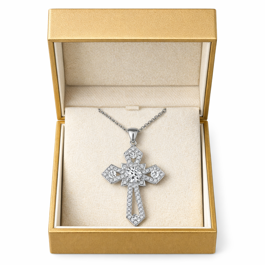 XL55 1CT Sterling Silver S925 Moissanite Diamond Necklace