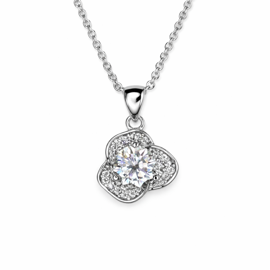 XL49 1CT Sterling Silver S925 Moissanite Diamond 50%offamazon