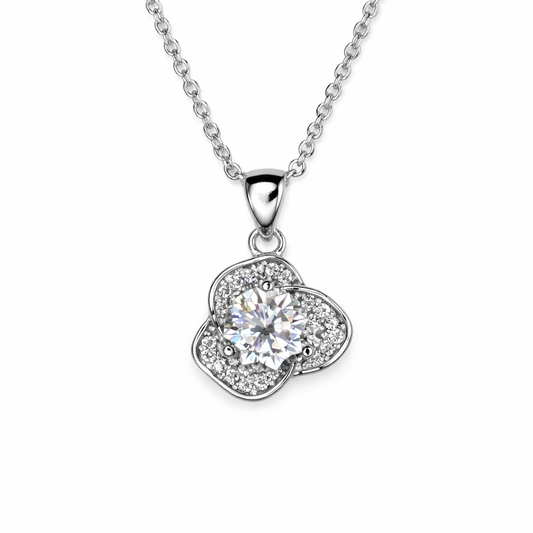 XL49 1CT Sterling Silver S925 Moissanite Diamond