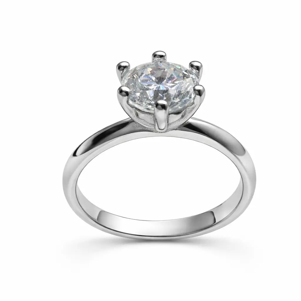 JZ12 2CT Sterling Silver S925 Moissanite Diamond 50%offamazon