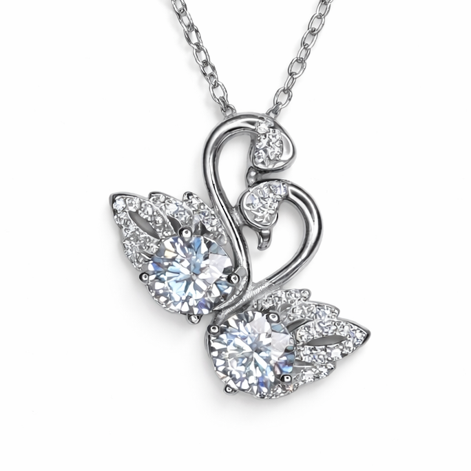 XL57 1CT Sterling Silver S925 Moissanite Diamond Necklace 50%offamazon