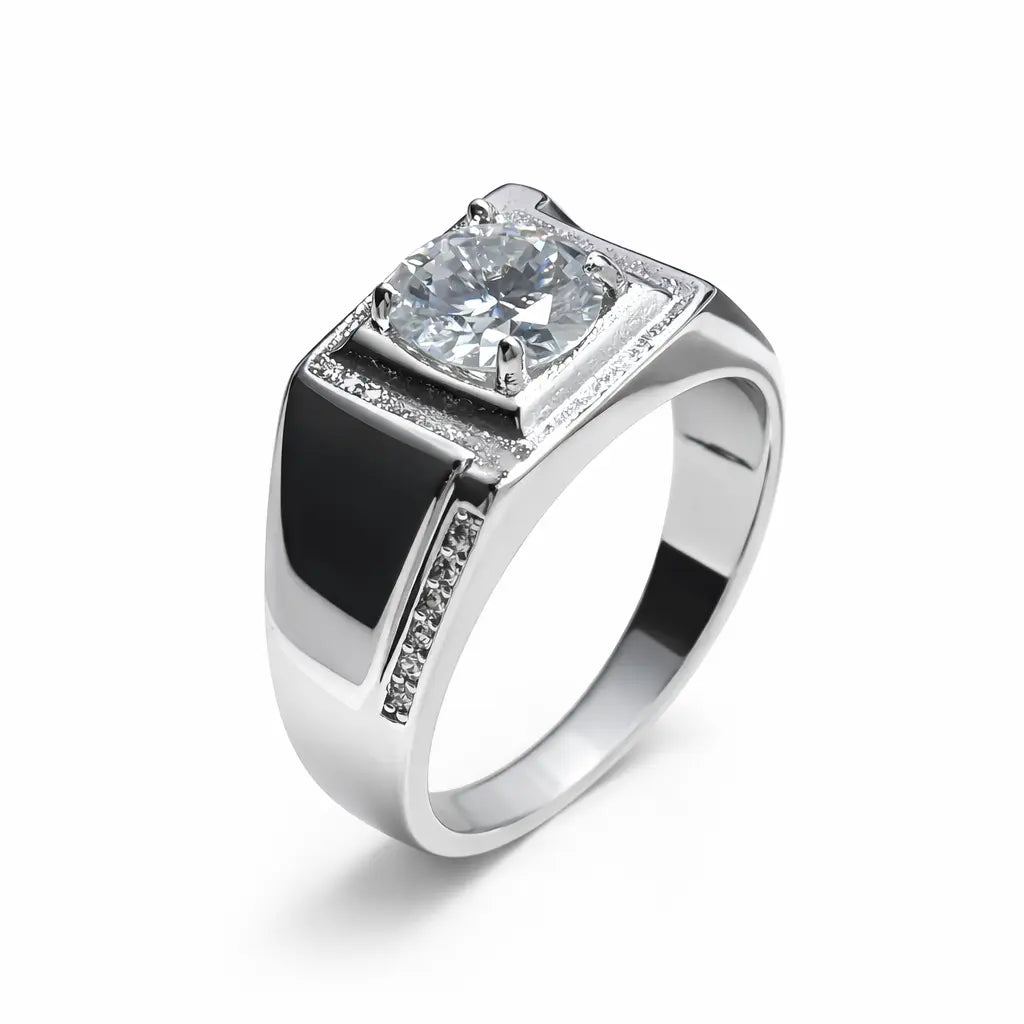 JZ54 1CT Sterling Silver S925 Moissanite Diamond 50%offamazon