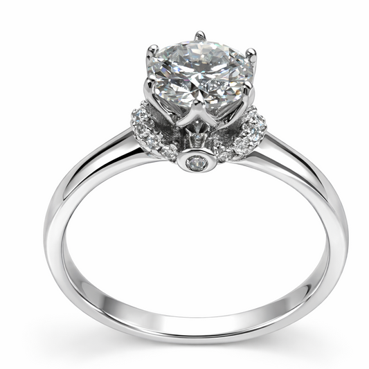 JZ60 1.5CT Sterling Silver S925 Moissanite Diamond