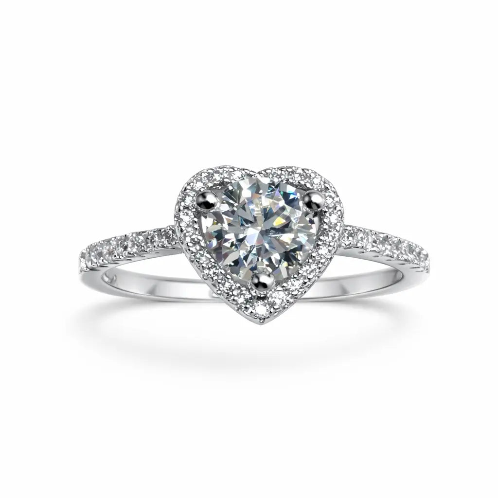 JZ44 1CT Sterling Silver S925 Moissanite Diamond 50%offamazon