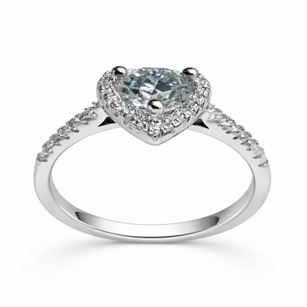 JZ44 1CT Sterling Silver S925 Moissanite Diamond 50%offamazon