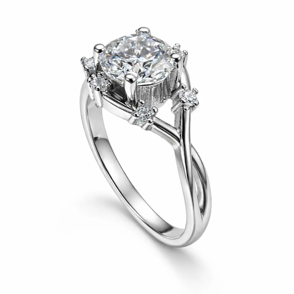 JZ39 1.5CT Sterling Silver S925 Moissanite Diamond 50%offamazon