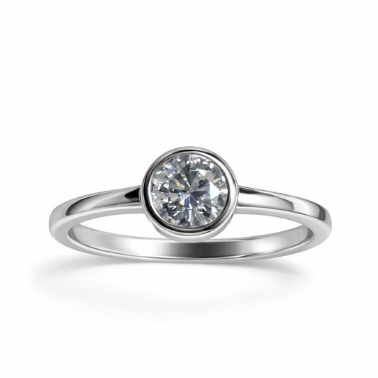 JZ27 1 CT Sterling Silver S925 Moissanite Diamond
