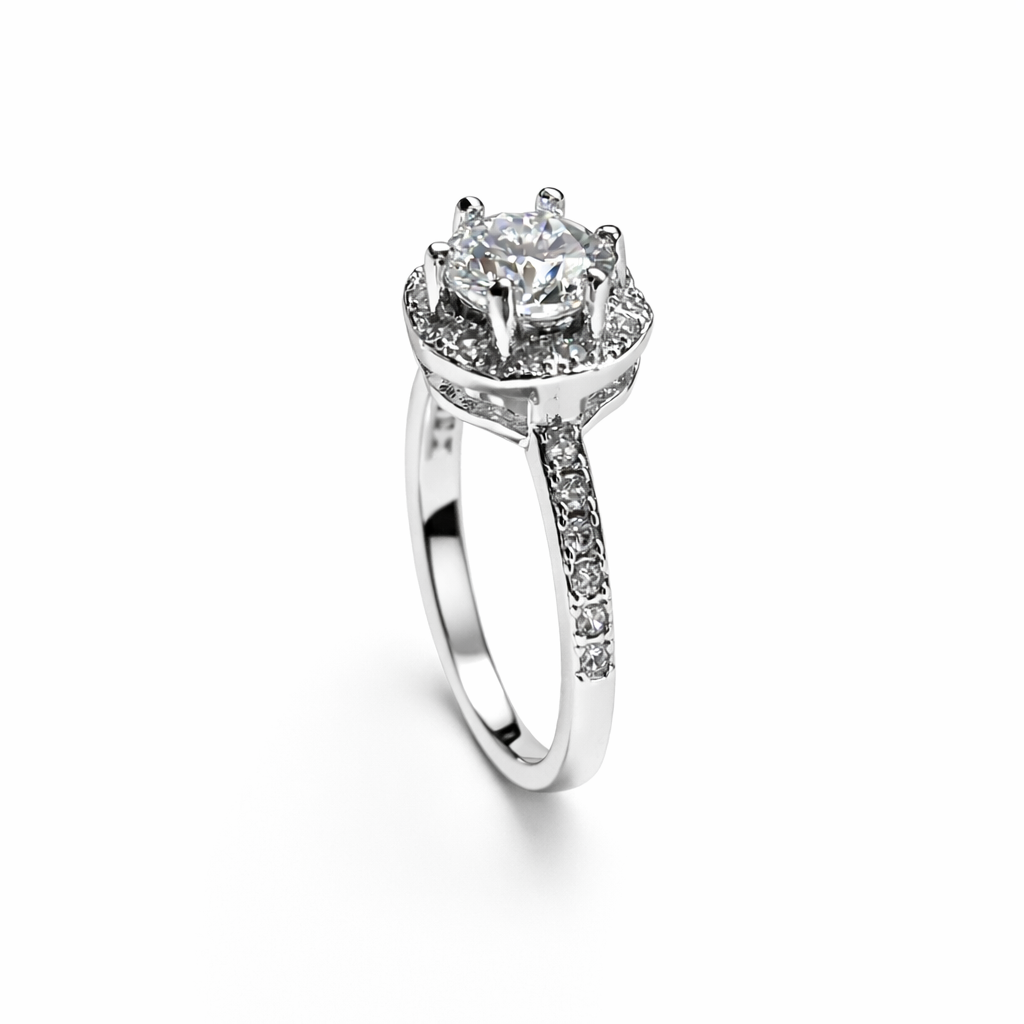 JZ29  1.5 CT Sterling Silver S925 Moissanite Diamond
