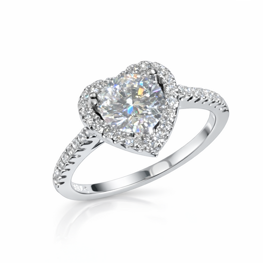 JZ44 1CT Sterling Silver S925 Moissanite Diamond