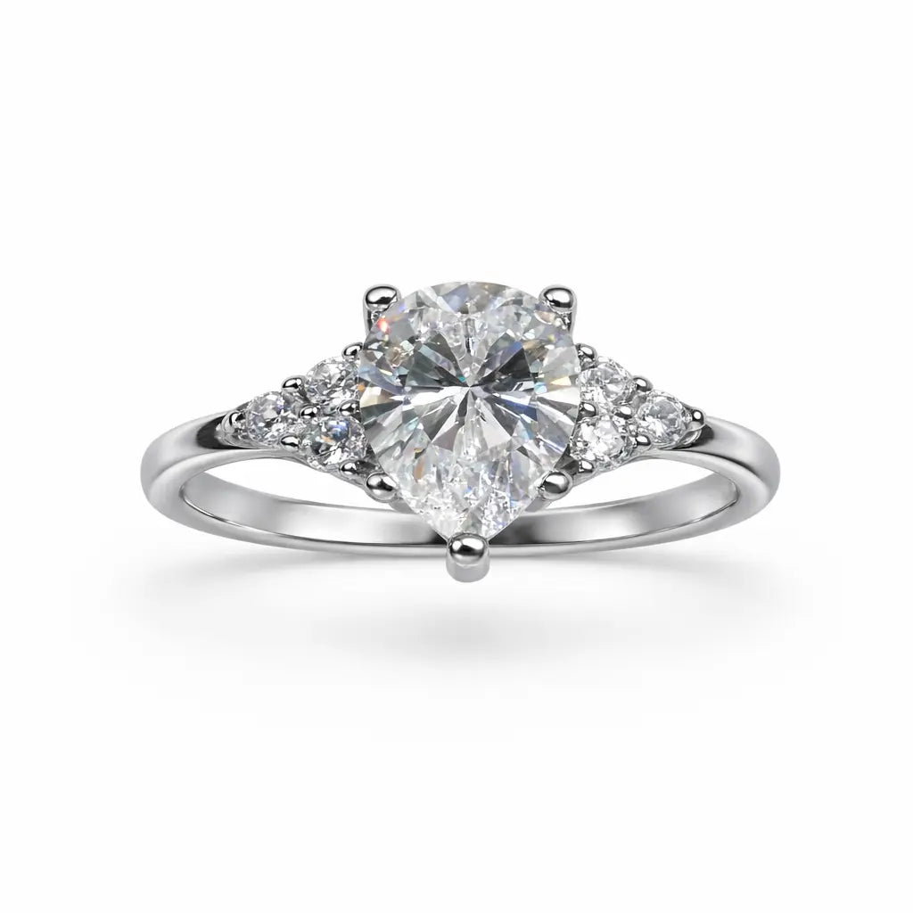 JZ14 1.5CT Sterling Silver S925 Moissanite Diamond 50%offamazon
