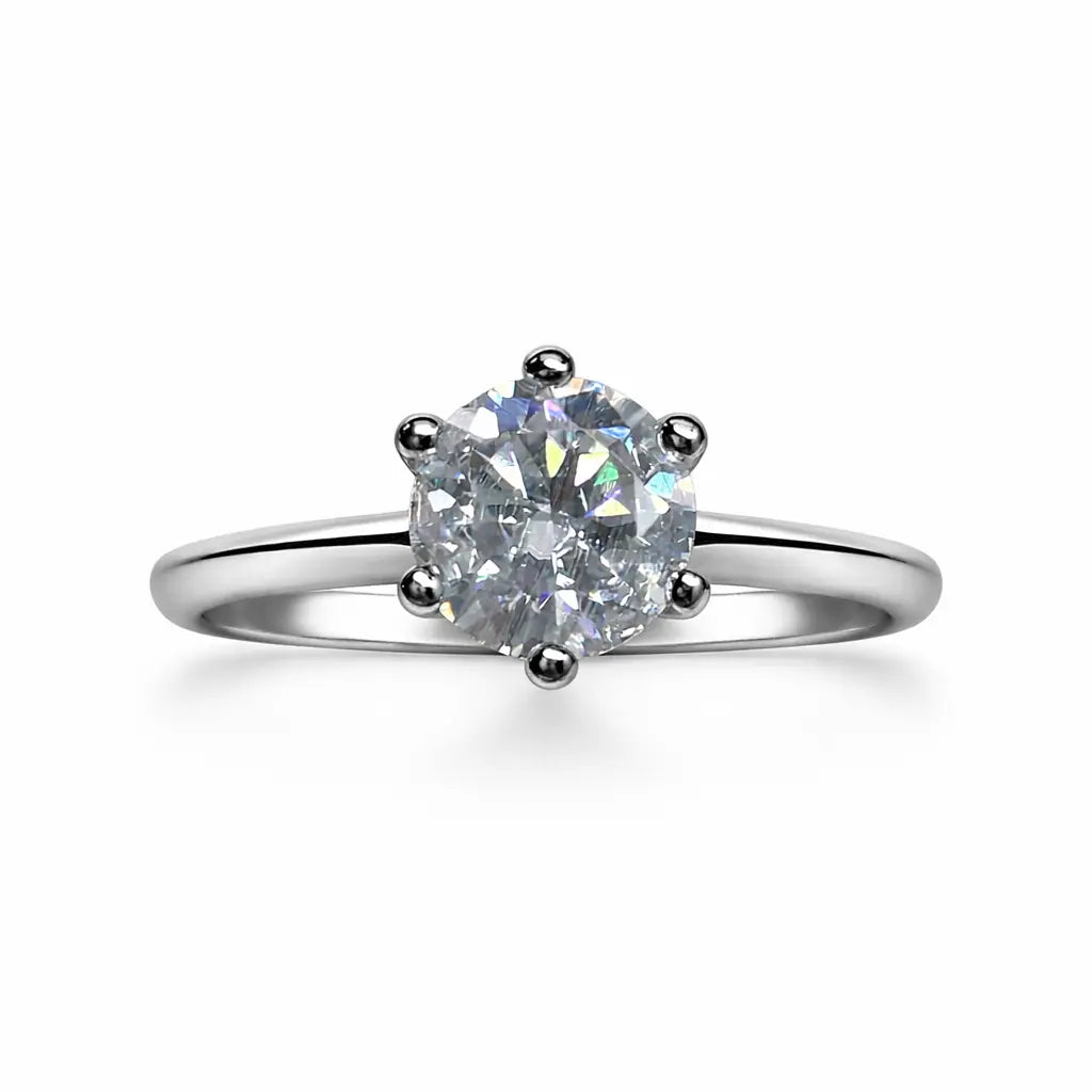 JZ12 2CT Sterling Silver S925 Moissanite Diamond 50%offamazon